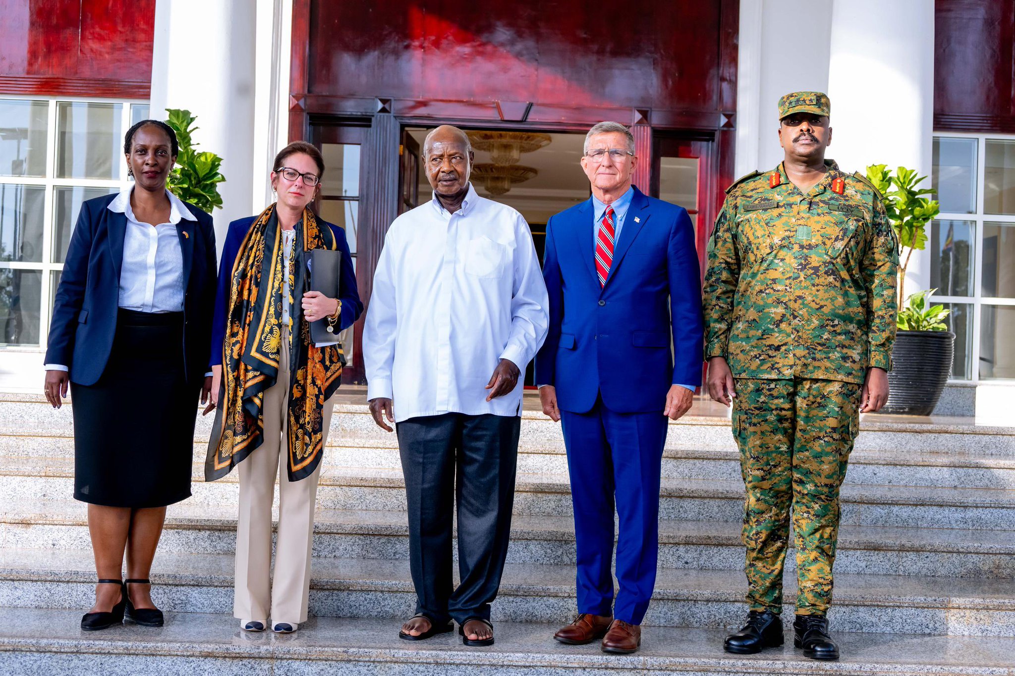 Museveni Hosts Ex U.S. Security Chief Michael Flynn in Entebbe for High-Level Talks on Military Cooperation and Bilateral Ties