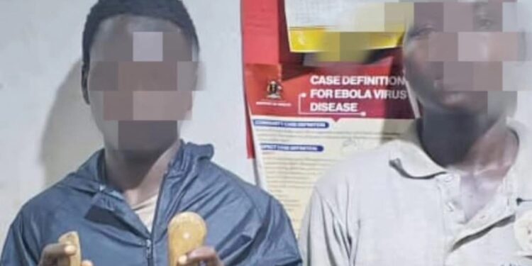 Two Suspects Armed With A panga Arrested Wandering in Wandegeya